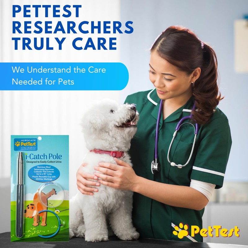 PetTest i-Catch Telescoping Dog Urine Catcher, 45-inch Extendable Dog Pee