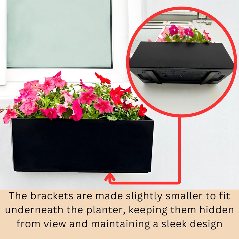 LaLaGreen Wall Planters for Indoor (2 Pack, 20 Inch) Black