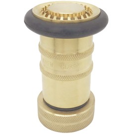 SpringSpray 1" NH/NST Fire Hose Nozzle Brass Fire Equipment Heavy Duty Industrial Jet Fog Spray Nozzle