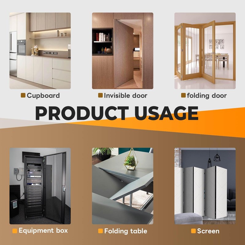 Mdkave Invisible Hinges for Cabinet Doors - Completely Hidden 180°Hinges,Concealed