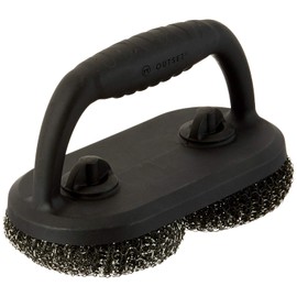 Outset 76226 Short Handle Mesh Scrubber Grill Brush, Black