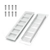 2pcs Cabinet Furniture Vent Covers,Louvered Ventilation Cover,Aluminium Alloy Ventilation Grille,Rectangle