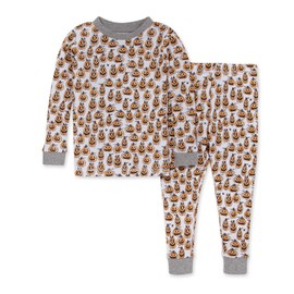 Burt's Bees Baby Baby Girls' Kids 2-Piece Family Jammies, Matching Holiday, Organic Cotton Pjs Pajama Set, Squash Goals, 10 Years