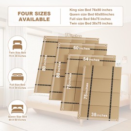 Imperius Twin Bed Board Under Mattress Support,5mm,Foldable Box Spring,Bed Support Slats,King Size 76x80'' No Assembly Required ﻿