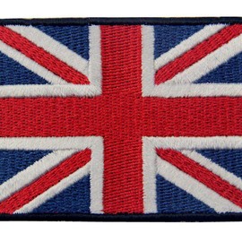 EmbTao British Union Jack Embroidered Patch England Flag UK Great Britain Iron On Sew On Emblem