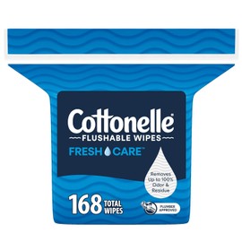 Cottonelle FreshCare Flushable Cleansing Cloths, 168 Count