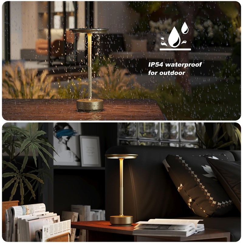 TBBGA Cordless Table Lamps Rechargeable, Portable 5000mAh Battery Operated Lamp,