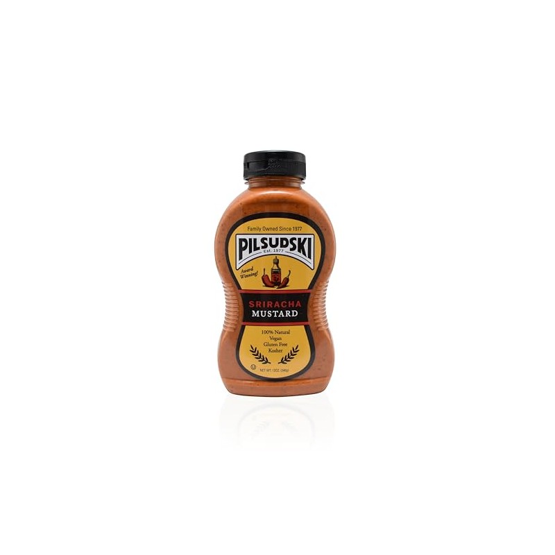 Pilsudski's Brand Mustard - 12oz Squeeze Bottle, Perfect condiments for
