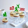 24 piezas de adornos de Navidad para cupcakes con purpurina