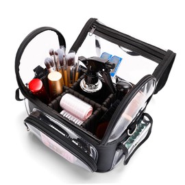 TOVINANNA Barber Tool Organizer Bag for Hairdressers Hair Styling Tools Travel Case Compartments for Clippers and Accessories for