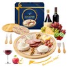Lazy Susan Cheese Board with Cutlery Premium Bamboo Turntable Charcuterie