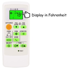 Replacement Remote Control for Mitsubishi Electric Air Conditioner MSZ-WR09NA MSZ-WR12NA MSZ-WR18NA MSZ-WR24NA MSZ-WR09NA-U1 MSZ-WR12NA-U1 MSZ-WR18NA-U1 MSZ-WR24NA-U1 MSZ-WR09NA-U2 MSZ-WR12NA-U2