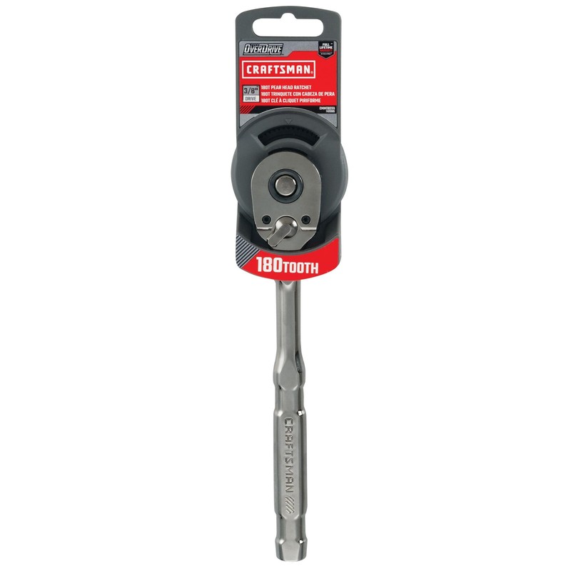 CRAFTSMAN OVERDRIVE 3/8" Drive 180T Pear Head Ratchet (CMMT82111)