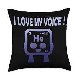 I Love my Voice - Helium Throw Pillow