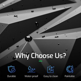 ZELMINE 64 Pack 3D Wall Panels for Interior Wall Decor, 11.8'' x 11.8'' Decorative Wall Panels, Accent Wall Panels, 3D Diamond Design Wall Decor for Living Room, Bedroom, Gaming Room, Black