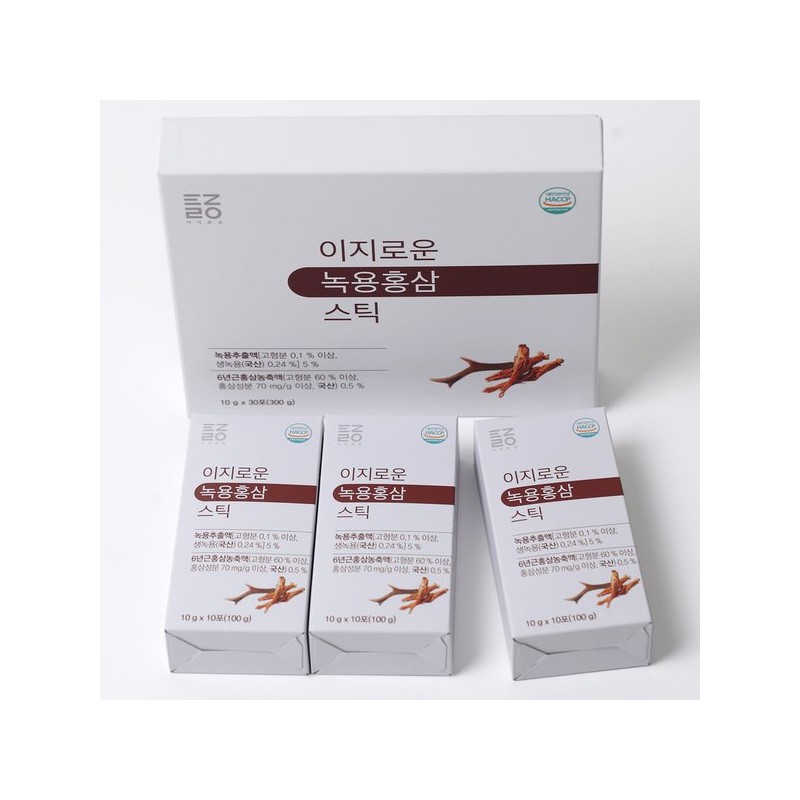 동서웰빙 이지로운 녹용홍삼 스틱 10g 60포 (선물형) Dongseo Wellbeing Easy