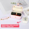 KUKUVR Small Travel Jewelry Box, Mini Jewelry Holder for Multiple