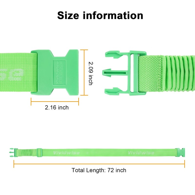 Vividwise Luggage Straps, Luggage Straps for Suitcases TSA Approved with