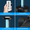 Ultraviolet Germicidal Lamp, 72w UV+Ozone Light for Whole Room, Three-Step