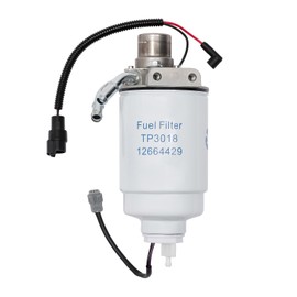6.6L Duramax Diesel Fuel Filter with Head Assembly│Replacement For 2005-2012 Chevy Silverado GMC Sierra 2500 HD 3500 HD with Water in Fuel Sensor│Replaces# 12642623, 12639448, 904517