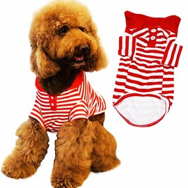 Cute Dog Clothes Striped Dog Polo Shirts Cute Sweater Puppy Clothes Gentle Sweater Pet Clothes for Small Medium Large Dogs Cats