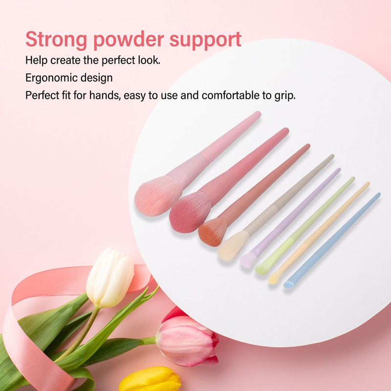 8pcs Makeup Brush Set Ergonomic Powder Eyeliner Eyeshadow Concealers Brushes