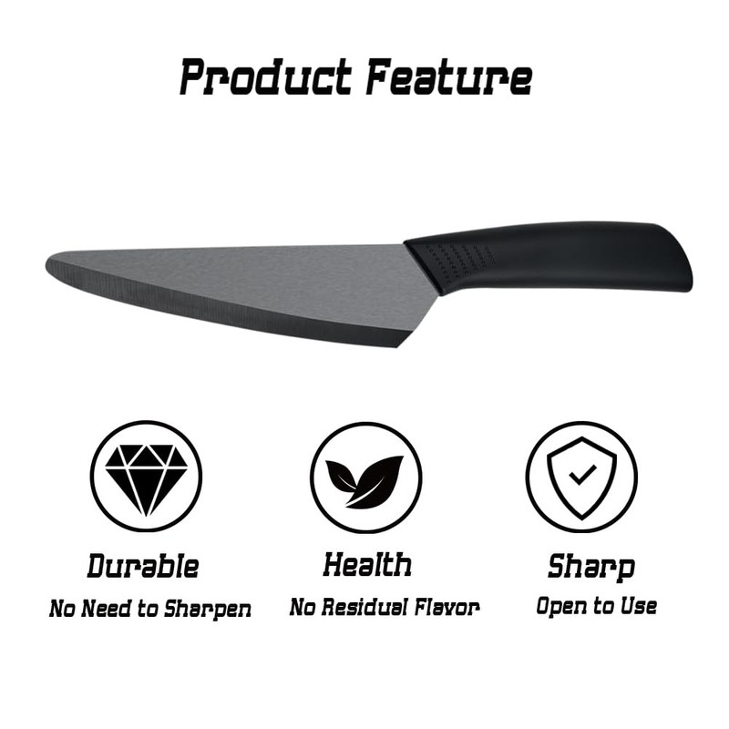 Ceramic Knife 6 inch Chef Knife Black Blade Small Paring