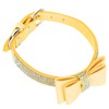 Adjustable Microfiber Double Bowknot Crystal Sparkle Rhinestone Cat Collar Pet