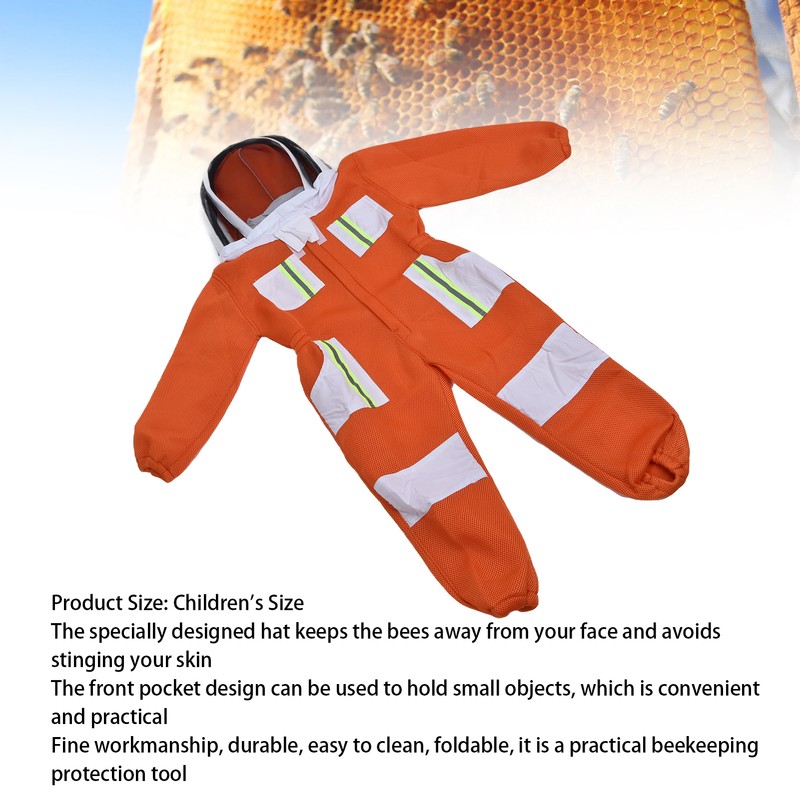 Beekeeping Suit Mesh Breathable Bee Proof Clothing One Piece Protective