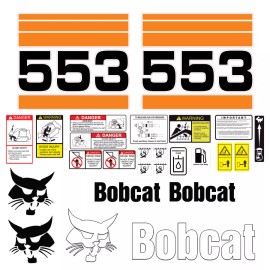 Aftermarket Bobcat 553 Skid Steer Set Vinyl Decal Sticker - 25 PC