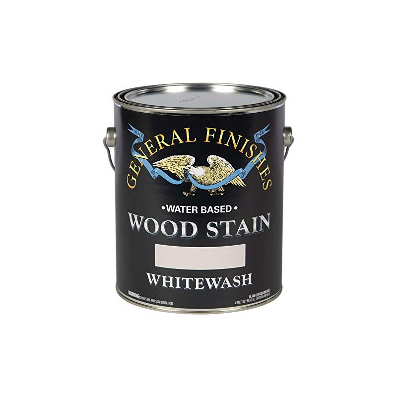 General Finishes Water Based Wood Stain, 1 Gallon, Whitewash