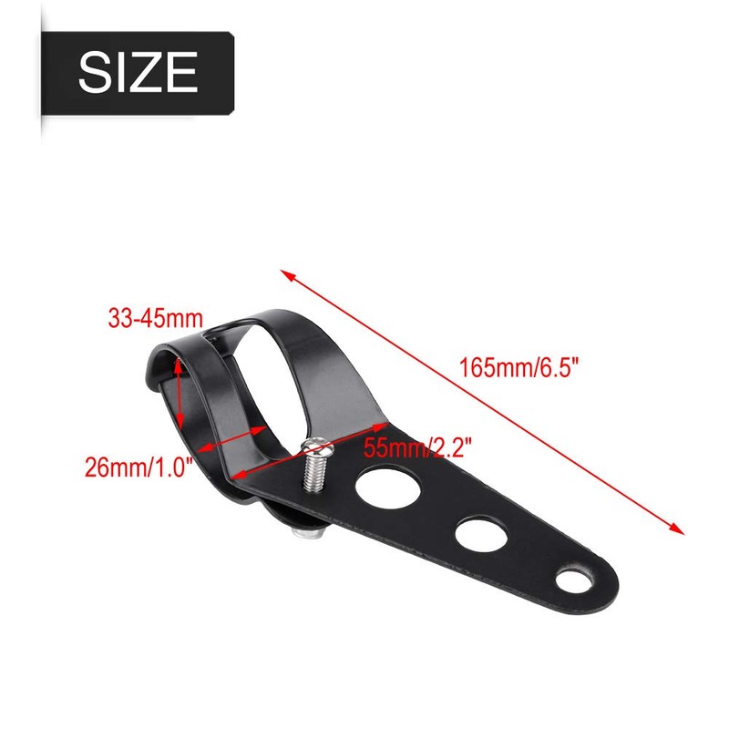 KIMISS Fork Headlight Mount, 35-43mm Motorcycle Headlight Mount, Fork Tube