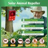 ChunHee Solar Animal Detterent Outdoor,Motion Activated Deer Deterrent,Support Recording&±Volume,Deter Deer,