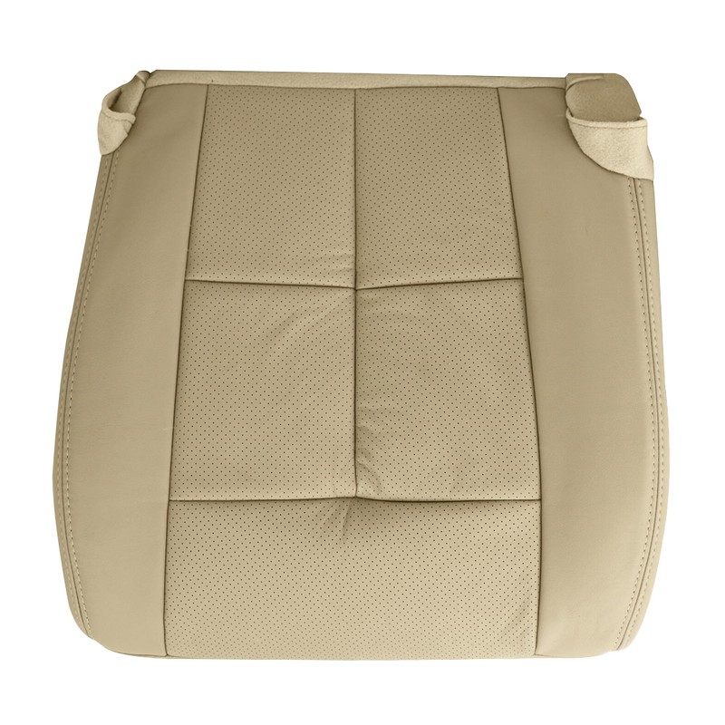 Zieichy Driver Side Bottom Replacement Perforated Leather Seat Cover Tan