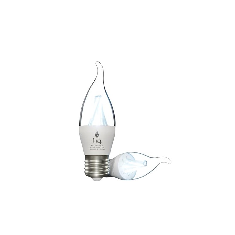 Fliq Ice | LED Flame Light Bulb | 2 Pack