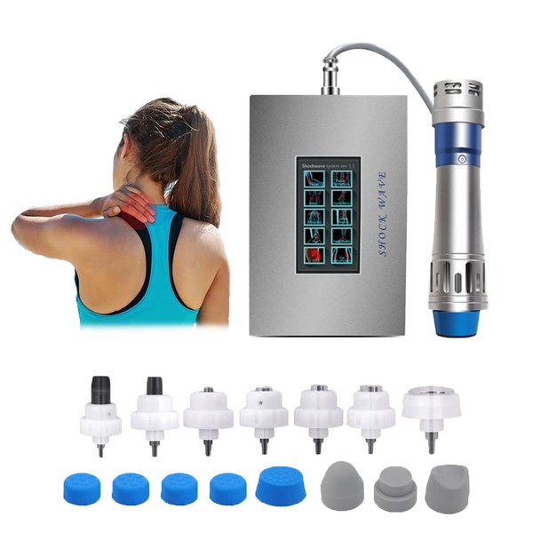 Body Massager Shockwave Therapy Machine for E-D Body Muscle Relaxation Pain Relief with 7 Massager Heads