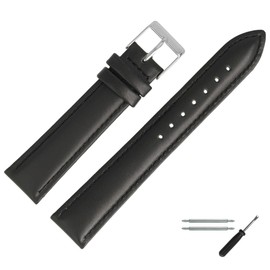 MARBURGER 27622 Watch Strap 22 mm Leather Smooth with Seam Tool Assembly Set