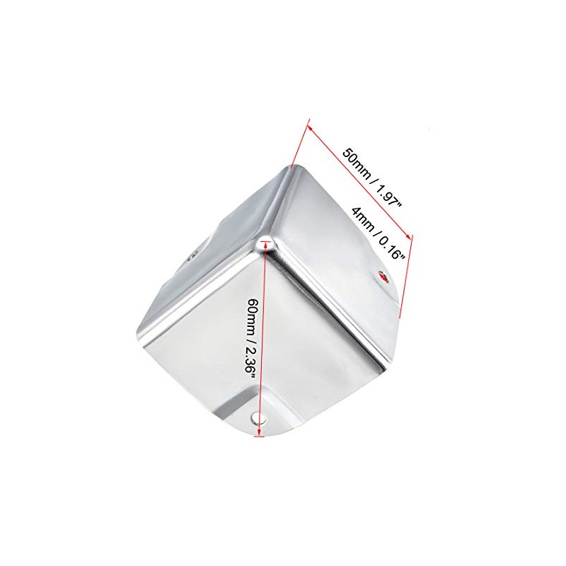 sourcing map Corner Protection Edge Protection Cover Metal Box Silver