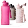 MAMEIDO Drinking Bottle 2 L with Straw & Time Marking