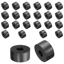 sourcing map 24 Pcs Rubber Spacers 30mm OD x 10mm ID x 15mm Height Round Anti Vibration Spacer Thick Rubber Washers