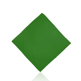 Multi Color 100% Cotton Plain Bandana Cow Boy Girl Biker Neck Scarf Wrist Wrap by Lizzy® (Dark Green)