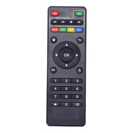 Caja de TV portátil con control remoto por infrarrojos, control remoto con ABS + material de botón de silicona, reemplazo de control remoto para televisores de entretenimiento doméstico inteligente x9