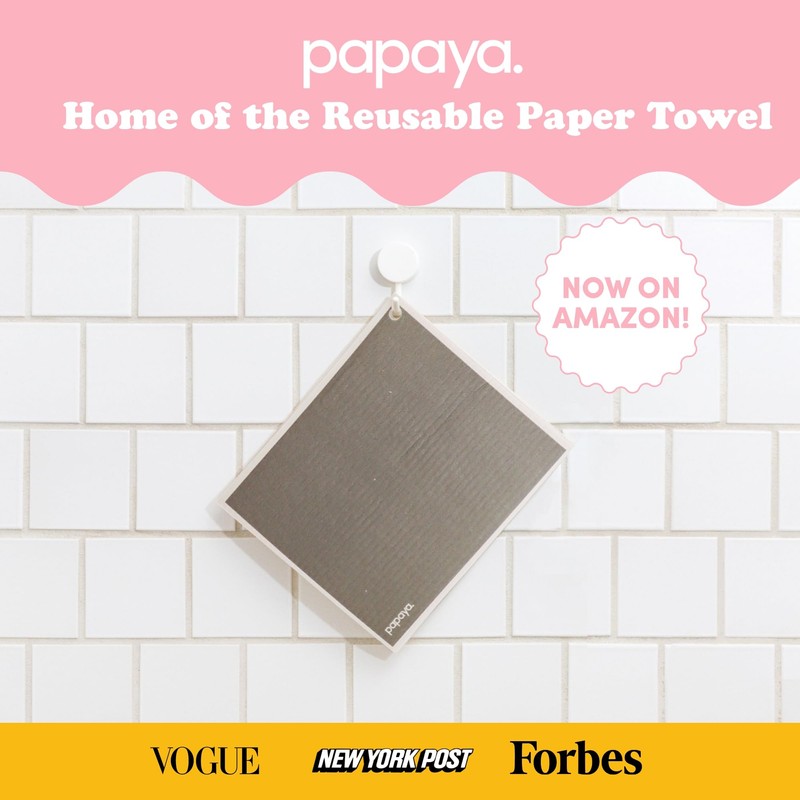 Papaya Reusable Paper Towels 2-Pack - 2 Sheets + 1
