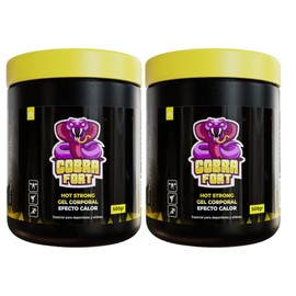 Cobra Fort Gel Corporal Caliente para Deportistas, Efecto Calor, 500g, Pack de 2 Unidades