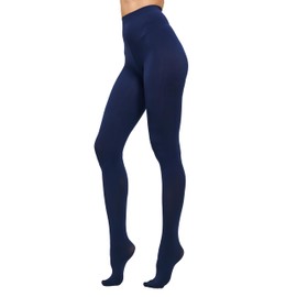 HeyUU 80D Semi Opaque Tights for Women Run Resistant Women's Tights Comfortable Pantyhose with 20+ Colours （Dark blue,M