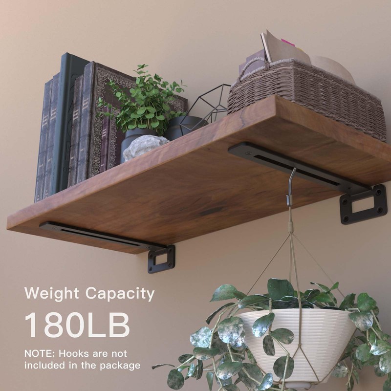 LEOPO 12 Inch 4 Pack Openwork T Shelf Brackets for