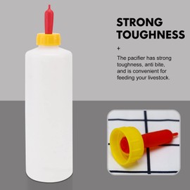 Hemoton 5 Juegos de Botellas de alimentación de Cordero de 400 ml, Botella de Bebida de Ganado, Botella de Agua de Ganado para Mascotas, Accesorios de alimentación de Animales de Granja