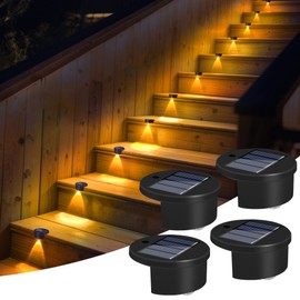 Destlife 4 Pack Warm White Single Solar Above Ground Pool Lights, Pool Night Lights, Above Ground Swimming Pool Accessories