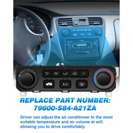 SHENKENUO Fits 2001-2002 Honda Accord Climate Control Module Panel 79600-S84-A21Z