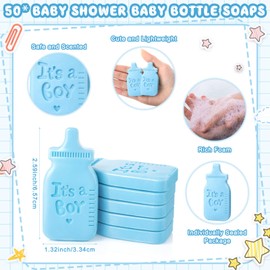 Swiffen 50 Set Baby Shower Soap Party Favors Baby Bottle Soaps, It's A Boy
